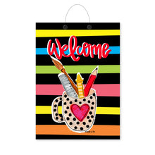 Load image into Gallery viewer, Welcome Teacher Supply Cup Door Hanger