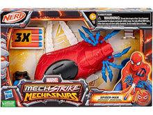 Load image into Gallery viewer, Marvel Mech Strike Mechasaurs Spider-Man Arachno Blaster, NERF Blaster with 3 Darts
