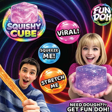 Load image into Gallery viewer, Fun Doh Squish & Squeeze Sparkle Cube Fidget Toy