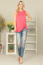 Load image into Gallery viewer, SOLID Sleeveless Front Twist Top