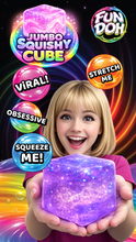 Load image into Gallery viewer, Fun Doh JUMBO Squishy Cube