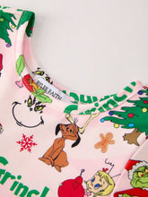 Load image into Gallery viewer, Winter Christmas Character Print Girls Dress