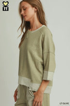 Load image into Gallery viewer, Umgee Weathered Vintage Pullover - Lt Olive