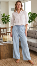 Load image into Gallery viewer, Simply Southern Light Denim Front Seam Pants