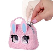 Load image into Gallery viewer, Purse Pets Micros, Fuzzy Bunny BB with Eye Roll Feature
