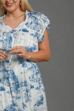 Load image into Gallery viewer, Umgee Two Tone Landscape Print Midi Dress