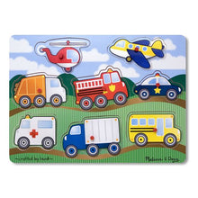 Load image into Gallery viewer, Melissa and Doug- Vehicle Peg Puzzle