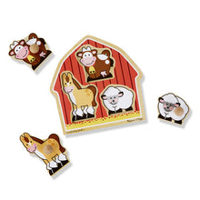 Load image into Gallery viewer, Melissa and Doug-Barnyard Animals Jumbo Knob Puzzle
