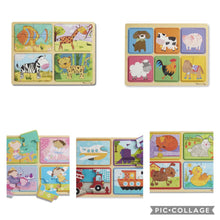 Load image into Gallery viewer, Natural Play Wooden Puzzles