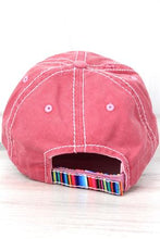 Load image into Gallery viewer, DISTRESSED SALMON WITH SERAPE 'MAMACITA' CAP