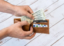 Load image into Gallery viewer, Engraved "W" Wallet--Black or Brown Available