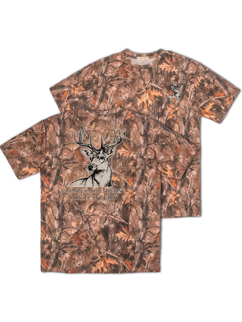 Simply Southern Short Sleeve Men's Tee-Deer-Camo