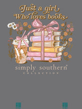 Load image into Gallery viewer, Simply Southern Long Sleeve Tee--Books--Heather Charcoal
