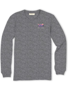 Simply Southern Long Sleeve Tee--SMPDOG--Heather Charcoal