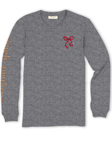 Simply Southern Long Sleeve Tee--Nuts--Charcoal Heather