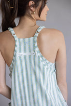 Load image into Gallery viewer, Simply Southern Tara-Romper Dress--Robin's Egg Stripe
