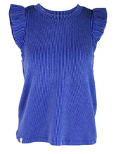 Load image into Gallery viewer, Simply Southern Knit Ruffle Cap Sleeve Top
