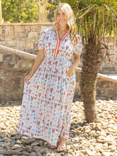 Load image into Gallery viewer, Americana--Simply Southern Red/White/Blue Maxi Dress
