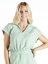 Load image into Gallery viewer, Simply Southern Piped Trim V-Neck Top
