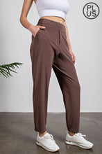 Load image into Gallery viewer, PLUS SIZE CRINKLE WOVEN STRAIGHT JOGGER BY RAE MODE
