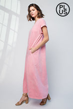 Load image into Gallery viewer, PLUS SIZE WASHED COTTON MAXI DRESS BY RAE MODE
