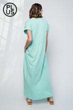 Load image into Gallery viewer, PLUS SIZE WASHED COTTON MAXI DRESS BY RAE MODE
