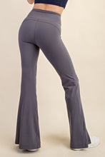 Load image into Gallery viewer, BUTTER HIGH WAIST FULL LENGTH FLARED LEGGINGS WITH FRONT SLIT BY RAE MODE
