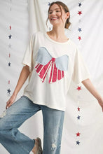 Load image into Gallery viewer, Jodifl-Vintage Bow Flag Patch Top
