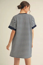 Load image into Gallery viewer, Jodifl-USA Stripes Dress--Navy
