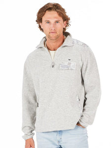 Men's Simply Southern "Wesley" Quarter Zip--Heather Grey