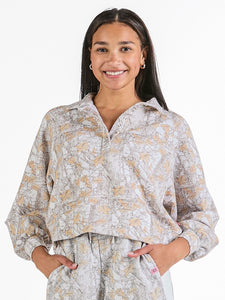 Simply Southern Quilt Patch Luxe Polo Pullover
