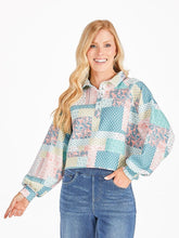 Load image into Gallery viewer, Simply Southern Quilt Patch Luxe Polo Pullover
