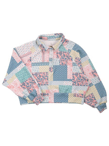 Simply Southern Quilt Patch Luxe Polo Pullover