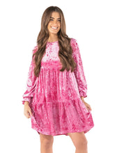 Load image into Gallery viewer, The Elisa Dress By Simply Southern--Pink Velvet
