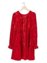 Load image into Gallery viewer, The Elisa Dress By Simply Southern--Red Velvet
