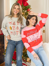 Load image into Gallery viewer, Simply Southern Merry &amp; Bright Striped Sweater
