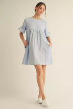 Load image into Gallery viewer, Jodifl Baby Blue Baby Doll Dress
