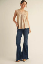Load image into Gallery viewer, Jodifl--Metallic Gold Sleeveless Top
