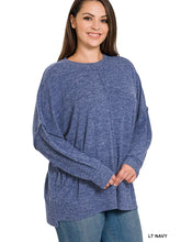 Load image into Gallery viewer, Plus Brushed Melange Hacci Oversized Sweater
