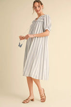 Load image into Gallery viewer, Jodifl Striped Midi Dress-Off White
