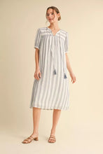 Load image into Gallery viewer, Jodifl Striped Midi Dress-Off White
