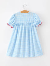 Load image into Gallery viewer, Christmas Santa Bow Plaid Girls Dress
