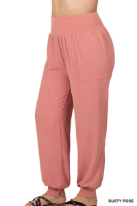 PLUS WOVEN AIRFLOW WIDE WAISTBAND JOGGER PANTS