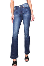 Load image into Gallery viewer, Women&#39;s High Waisted Faded Flared Bottom Jeans
