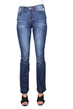 Load image into Gallery viewer, Women&#39;s High Waisted Faded Flared Bottom Jeans
