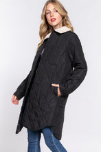 Load image into Gallery viewer, FUR COLLAR DETAIL QUILTED PUFFER JACKET

