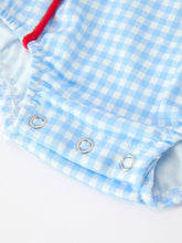 Load image into Gallery viewer, Christmas Santa Embroidered Boys Jon Jon Peter Pan Collar
