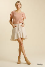 Load image into Gallery viewer, Umgee Line Blend High Low Skirt--Natural
