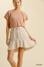 Load image into Gallery viewer, Umgee Line Blend High Low Skirt--Natural
