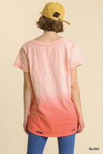Load image into Gallery viewer, Umgee Distressed Dip Dye Tee
